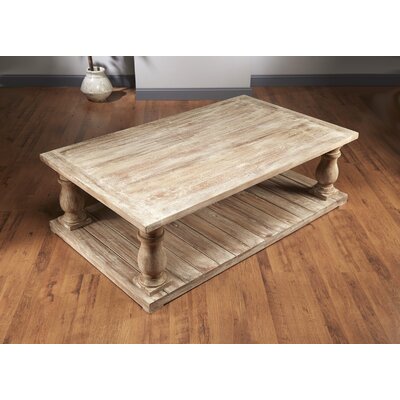 Dickens Solid Wood Floor Shelf Coffee Table by Foundry Select