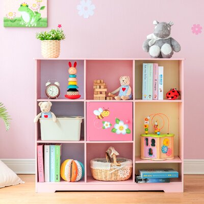 Teamson Kids Magic Garden Wooden Adjustable Organizer Cube Bookshelf– for Bedrooms or Playrooms by Teamson Kids