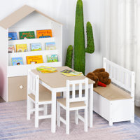 Delogu Kids Round Activity Table and Chair Set and Bench by Harriet Bee