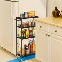 Slim 4 Tier Kitchen Rolling Cart by AKLOV