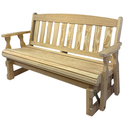 Heavy Duty 800 Lb Mission Treated Porch Glider Bench, 4ft by Amish Casual