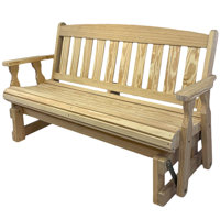 Amish Casual Heavy Duty 800 Lb Roll Back Treated Porch Glider, 4 Foot by Amish Casual
