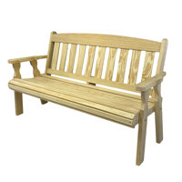 Amish Casual Heavy Duty 800 lbs Mission Treated Wooden Garden Bench by Amish Casual