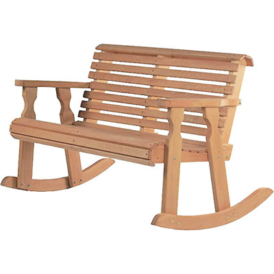 Heavy Duty 800 Lb Roll Back Treated Double Rocker Bench by Amish Casual