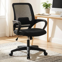 Nectara Space-Saving Ergonomic Home Office Chair with Mesh Back and Armrests by Inbox Zero