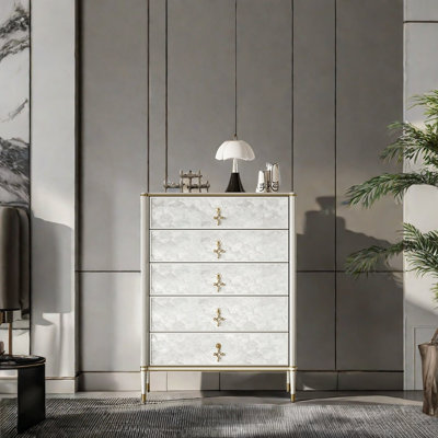 Lacquer Shell Simple Accent Cabinet Solid Wood Accent Chest by Atta Avenue
