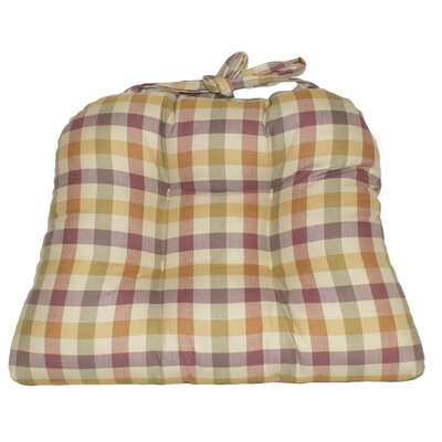 Check Dining Chair Cushion 1 EACH by August Grove