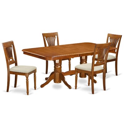 Pillsbury Butterfly Leaf Rubberwood Solid Wood Dining Set by August Grove