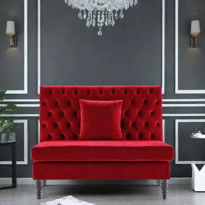 Velvet Upholstered Bench by A UNIQUE LIGHT, LLC