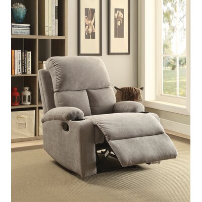 Piontek Modern Recliner with Dual Cup Holders Wall Clearance, Small Space Friendly, 220lbs Capacity by Red Barrel Studio