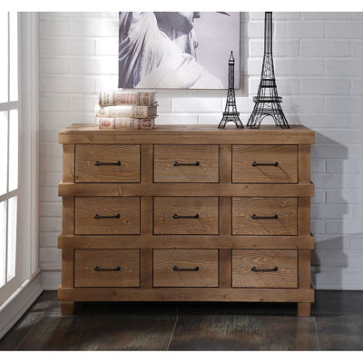 44Wooden Storage Cabinet With 9 Drawers In Oak by All-in furniture