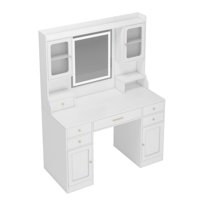 Vanity Desk with Lighted Mirror by Latitude Run
