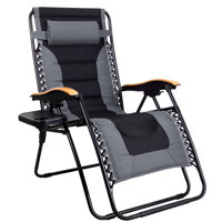 Padded Reclining Zero Gravity Chair with Cushion