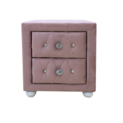Sahily 2 - Drawer Nightstand in Pink by Hokku Designs