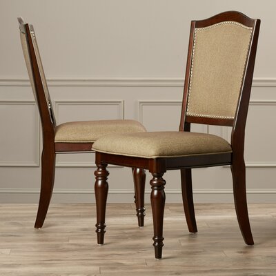 Amajae Upholstered Side Chair in Beige by Lark Manor