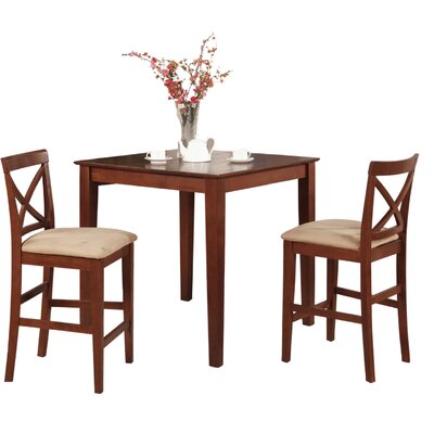 Pleasant View 2 - Person Rubberwood Solid Wood Dining Set by Alcott Hill