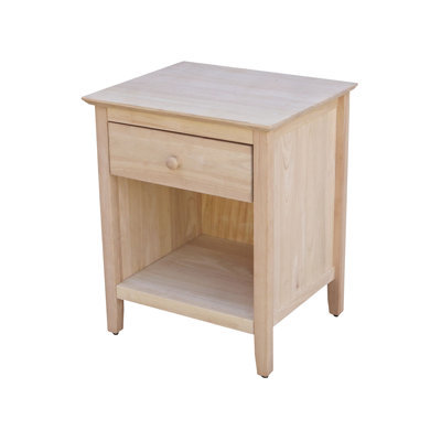 Calumet Heimann Solid Wood 1 Drawer Nightstand by Winston Porter