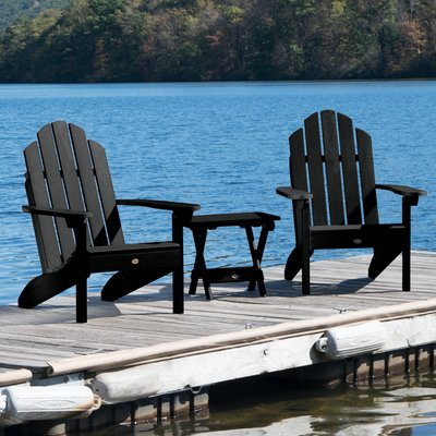 Anette Plastic Adirondack Chair with Table by Sol 72 Outdoor