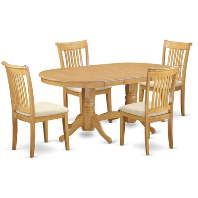 Daniella Extendable Rubberwood Solid Wood Dining Set by Alcott Hill