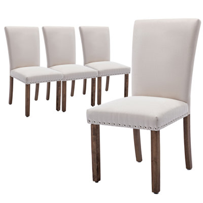 Allaya Solid Wood Upholstered Parsons Dining Chair by Alcott Hill