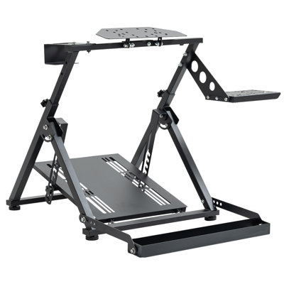 Anman Racing Wheel Stand With Seat Slot Water Cup Holder No Shifter Handbrake Wheel Pedals by Anman