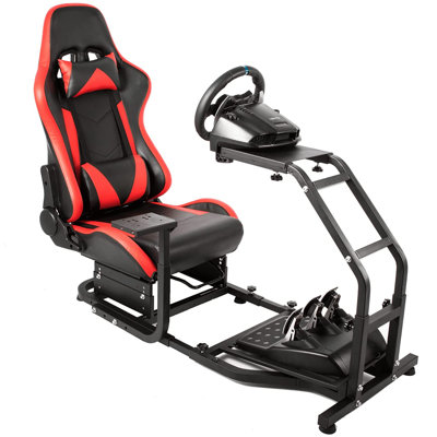Anman Racing Simulator Cockpit Stand With Racing Seat, Wheel Shifter Pedal not included by Anman