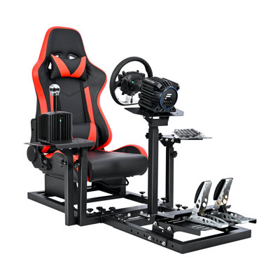 Anman Flight Simulator Cockpit With Racining Red Seat,NO Wheel Pedal Throttle Joystick by Anman