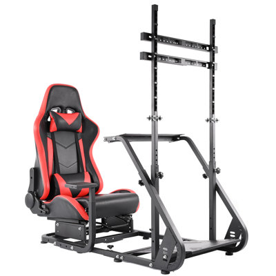 Anman Racing Sim Cockpit Stand Fit Logitech Fanatec G923 G29 XBox Thrustmaster, Not Include Steering wheel & Wheels & Pedals and Shifter Handbrake by Anman