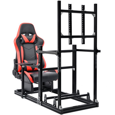Anman Gt/ F1 Aluminum Alloy Racing Simulator Cockpit With Seat For Logitech G923, 6030 Aluminum Racing Frame. Fit For Straight Drive Steering Wheel Gp by Anman