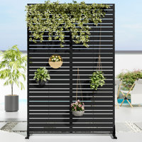 Privacy Metal Screen Fence Panel Horizontal Stripe Pattern by Dovelina