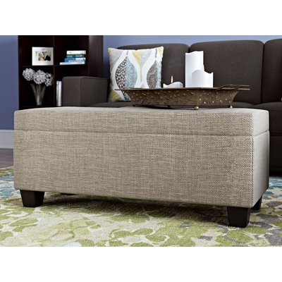 Edyth 17" Wide Tufted Rectangle Storage Ottoman