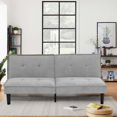Ariunna Futon Sofa Bed, Fabric Convertible Sleeper Sofa Couch Bed, Modern Loveseat Sleeper for Living Room by Lark Manor