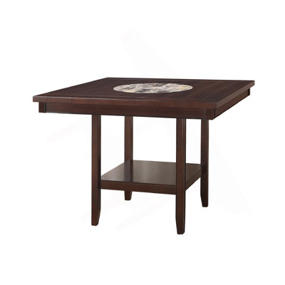1Pc Contemporary Transitional Counter Height Dining Table With 20-Inch Lazy Susan Finish Wooden Wood Veneers Solid Wood Dining Room Furniture by Wentygam