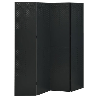 VidaXL Room Divider Freestanding Privacy Screen for Room Separation Steel