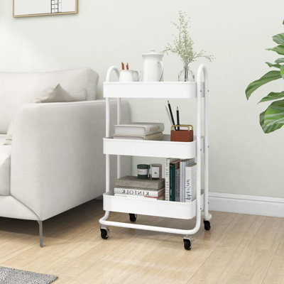 Siba 3-Tier Kitchen Trolley Kitchen Island Storage Utility Cart by Ebern Designs