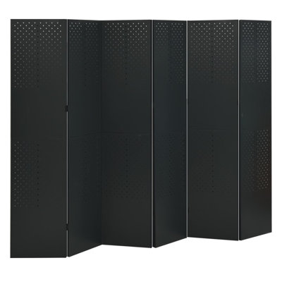 Deisi Room Divider Freestanding Privacy Screen for Room Separation Steel