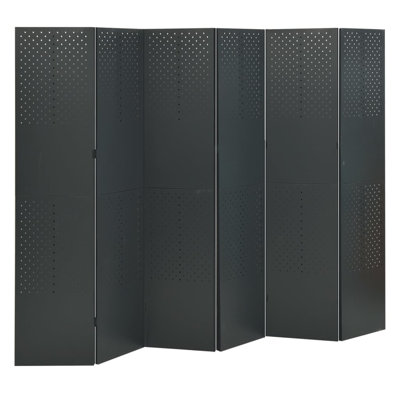 Deisi Room Divider Freestanding Privacy Screen for Room Separation Steel