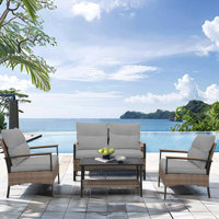 Nayellie 4 - Person Outdoor Seating Group with Cushions