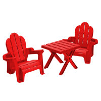 3 Piece Adirondack Table and Chair Set by American Plastic Toys