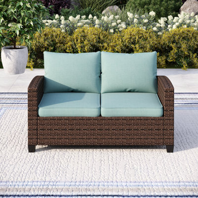 Argyri Stylish Wicker Outdoor Patio Loveseat by Lark Manor