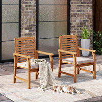 Tameyah Patio Dining Armchair with Cushion by Wildon Home