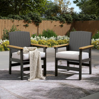 Outdoor Dining Armchair With Cushion by Alphamarts