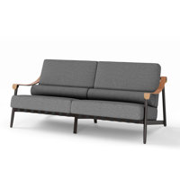 Metal Outdoor Patio Sofa With Cushions