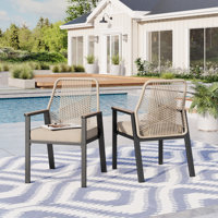 Outdoor Dining Armchair With Cushion by Alphamarts
