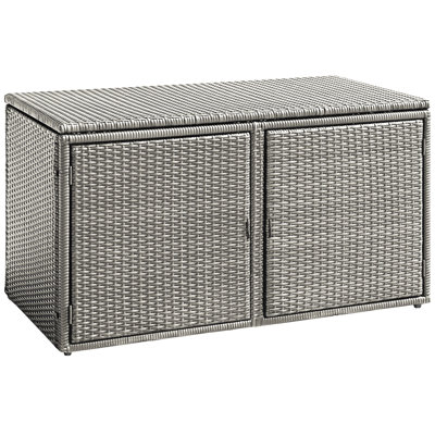 Garden Patio 88 Gallon Rattan Deck Box by FORCLOVER