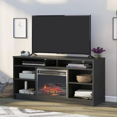 Bartosh TV Stand for TVs up to 55" with Fireplace Included by Brayden Studio