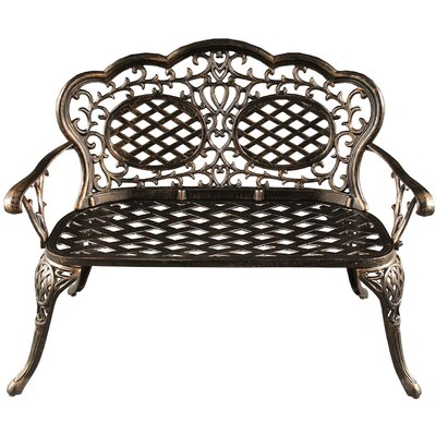 Rockwell Ornate Traditional Metal Garden Bench by Astoria Grand