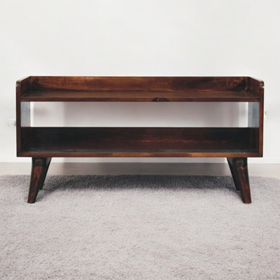 Marisal California Walnut Nordic Storage Bench by Union Rustic