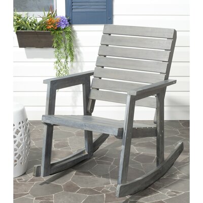 Outdoor Laci Rocking Solid Wood Chair by August Grove