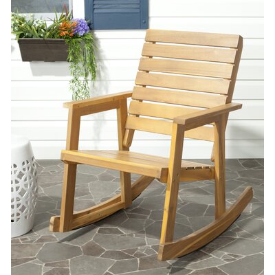 Outdoor Laci Rocking Solid Wood Chair by August Grove